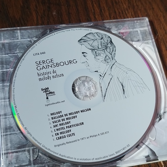 Serge Gainsborg historie de melody nelson CD - Picture 4 of 4